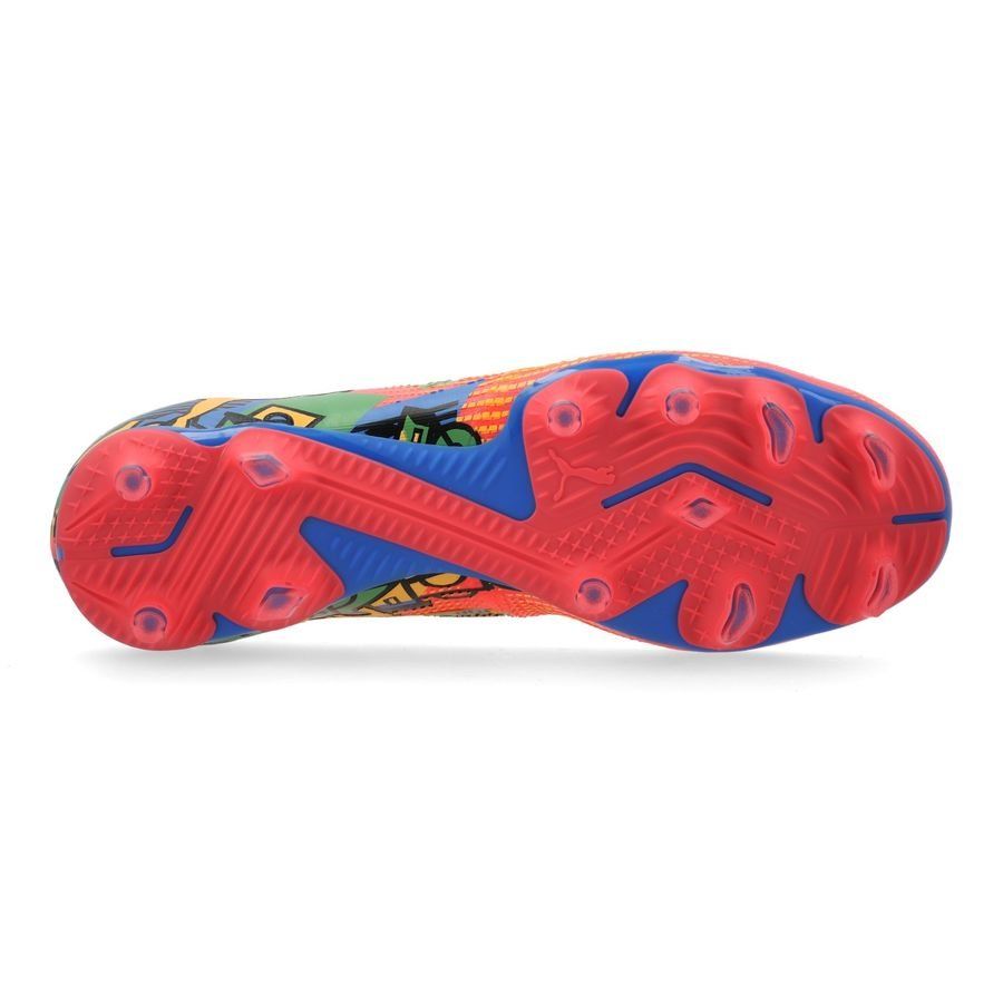 PUMA Future 7 Match FG/AG NJR Copa - Crépuscule/Noir/Sun Stream/PUMA Green/Bleu ÉDITION LIMITÉE