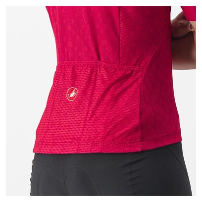 Maillot Manches Courtes Femme Castelli Pezzi Rouge