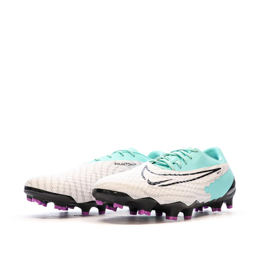 Nike Chaussures de foot Blanc/Vert Homme Nike Phantom GX Academy FG/MG