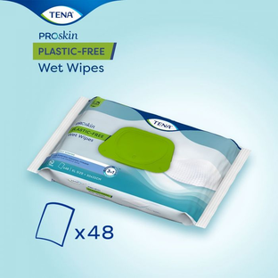 TENA Proskin Plastic Free Wet Wipes 48ST