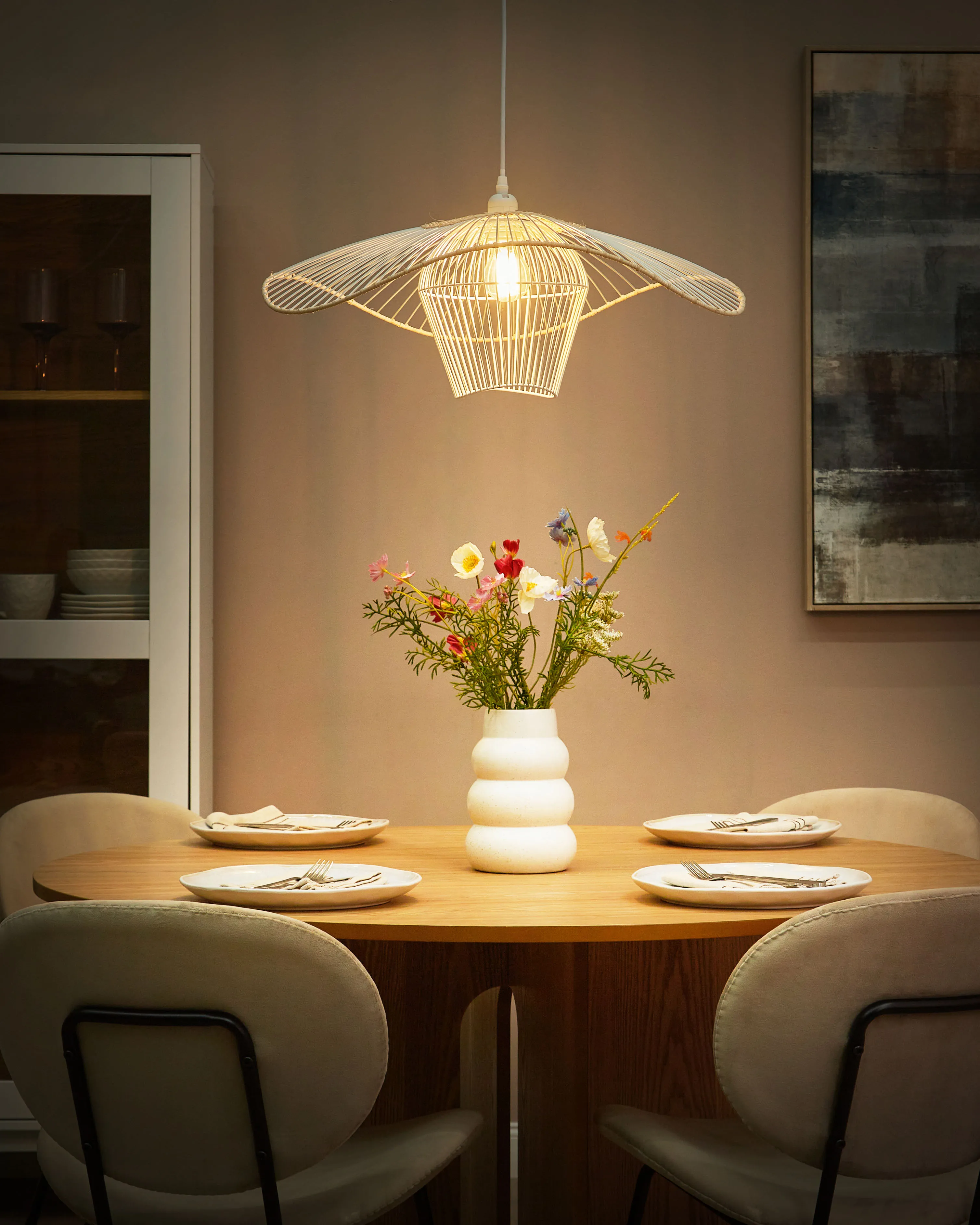Hanglamp LUNGA Metaal Wit