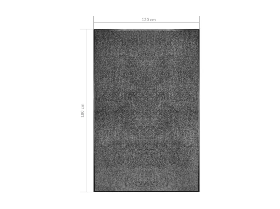 Paillasson lavable Anthracite 120x180 cm