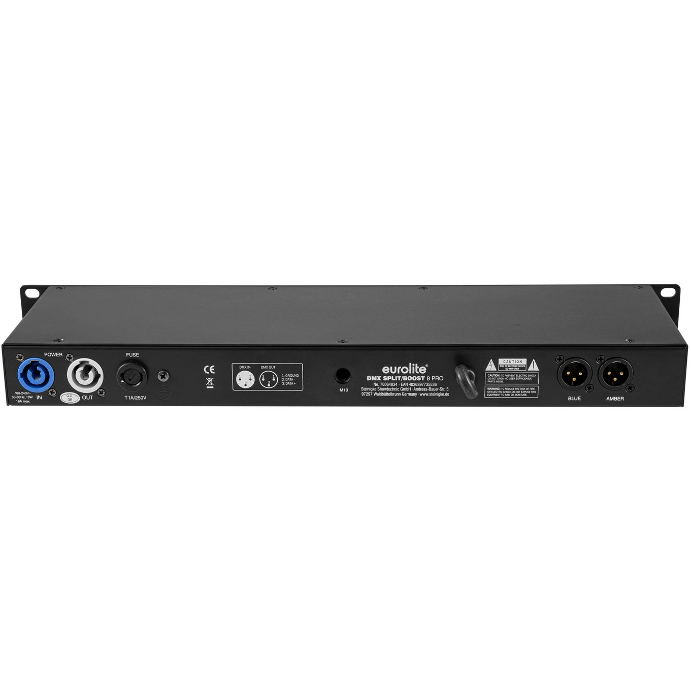 Eurolite DMX Split/Boost 8 PRO 3-pin met RDM ondersteuning en real-time DMX monitoring