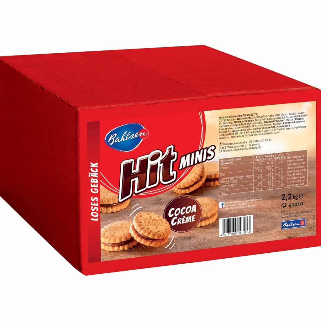 Leibniz Hit Minis Kakaocreme loses Gebäck 2200g MHD:1.4.25
