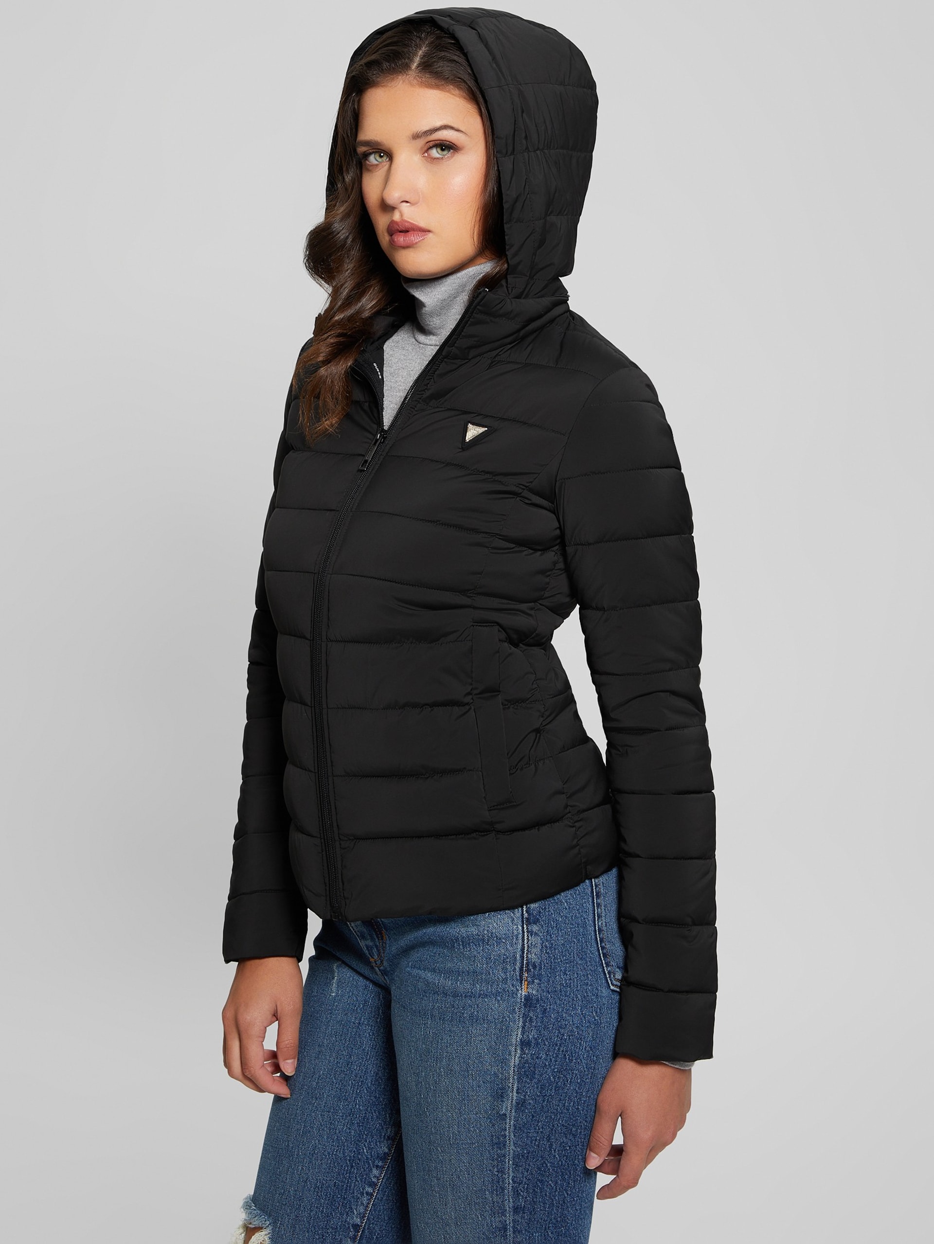 Jaqueta puffer com capuz Diann Heavy