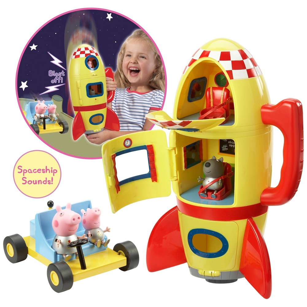 Peppa Pig Weltraum-Entdecker-Set mit Mondbuggy und 3 Figuren