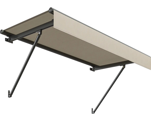 SCALA luifelframe RAL 8022 zwartbruin 120x90 cm stofdesign 0681