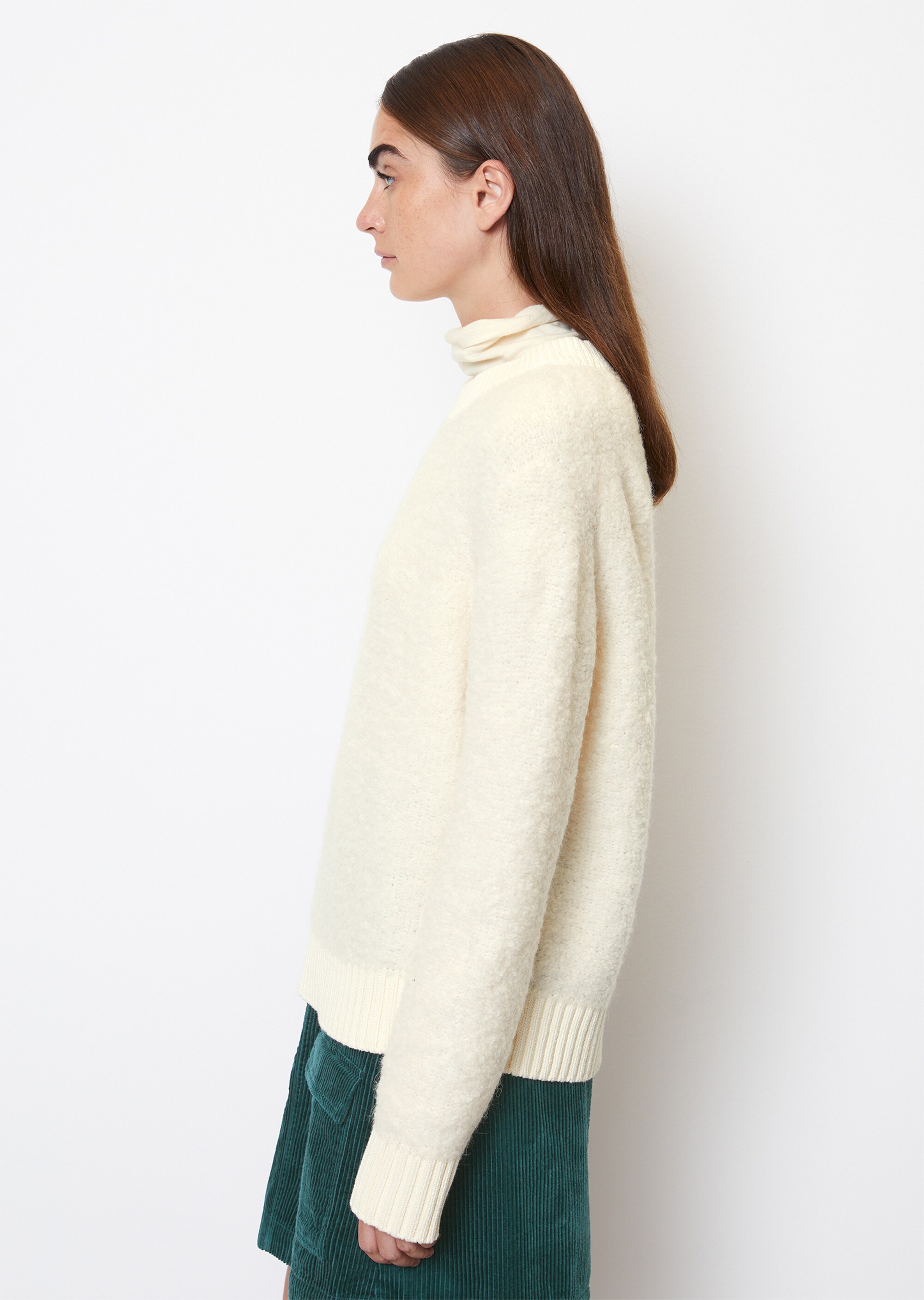 Bouclé-Pullover relaxedmit kuscheliger Alpakawolle