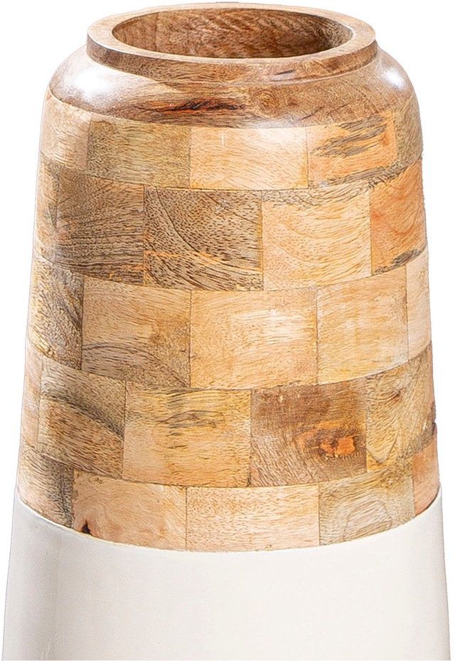 GILDE Bodenvase »Vase Naturelle naturfarben-weiss«