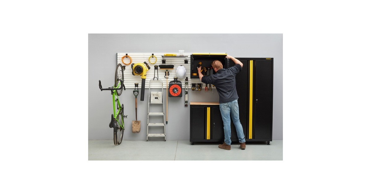 StanleyTrack Wall - Hakenassortiment small, 8 stuks houder  (Zwart)