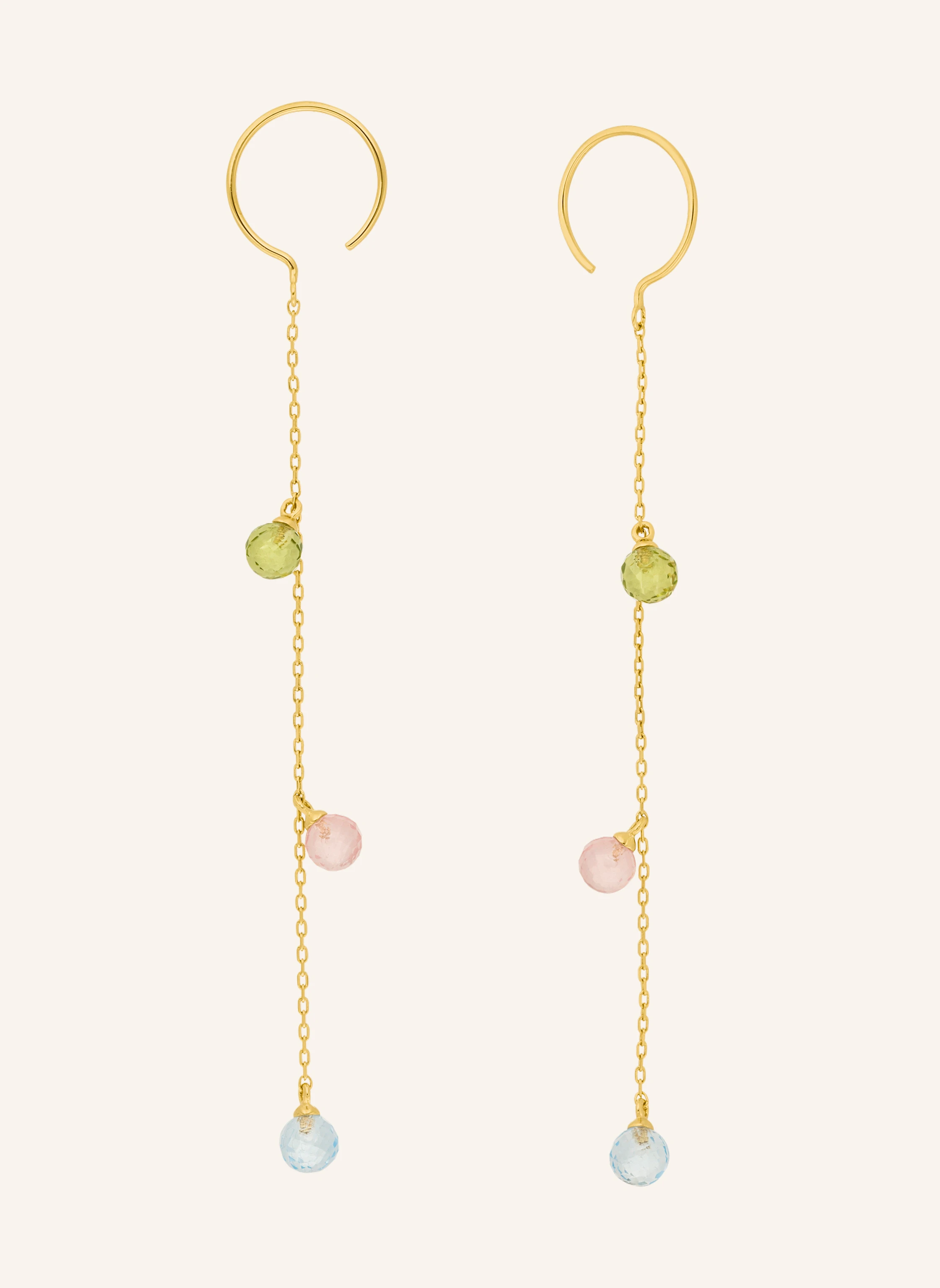 Leaf Ohrringe SWEET GEMS aus14 Karat Gelbgold