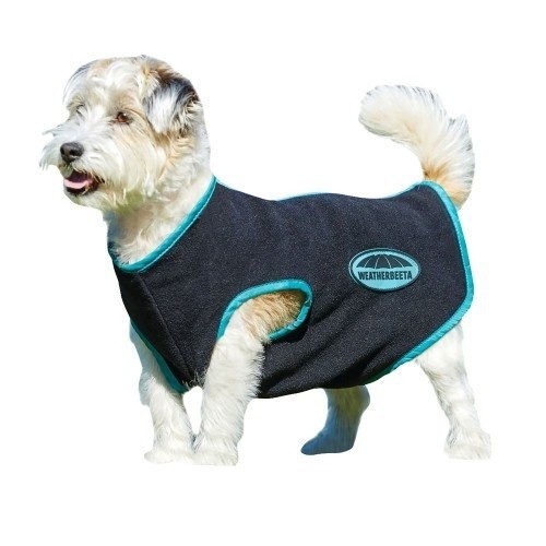 Casaco de lã polar com fecho de correr Weatherbeeta, preto/turquesa