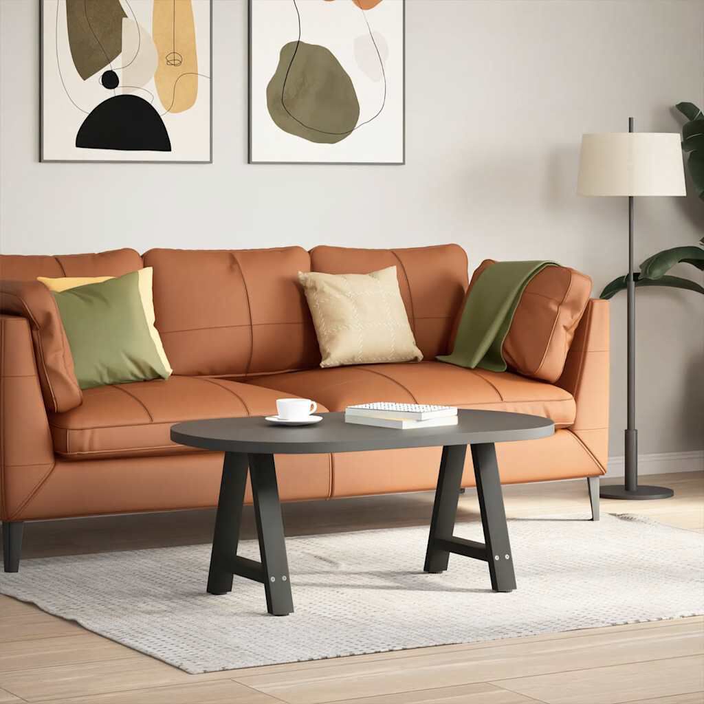 vidaXL A-vormige salontafelpoten 2 st. Zwart 38x(42-43) cm Staal