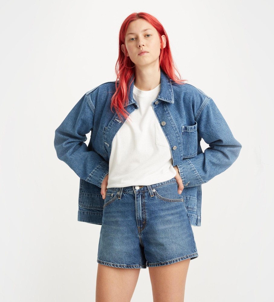 Shorts Levi's Mom 80 Azul