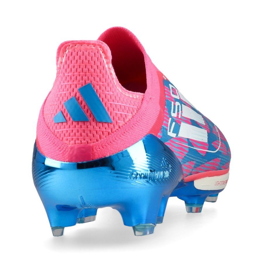 adidas F50   Laceless FG Reemergence - Bleu/Blanc/Rose