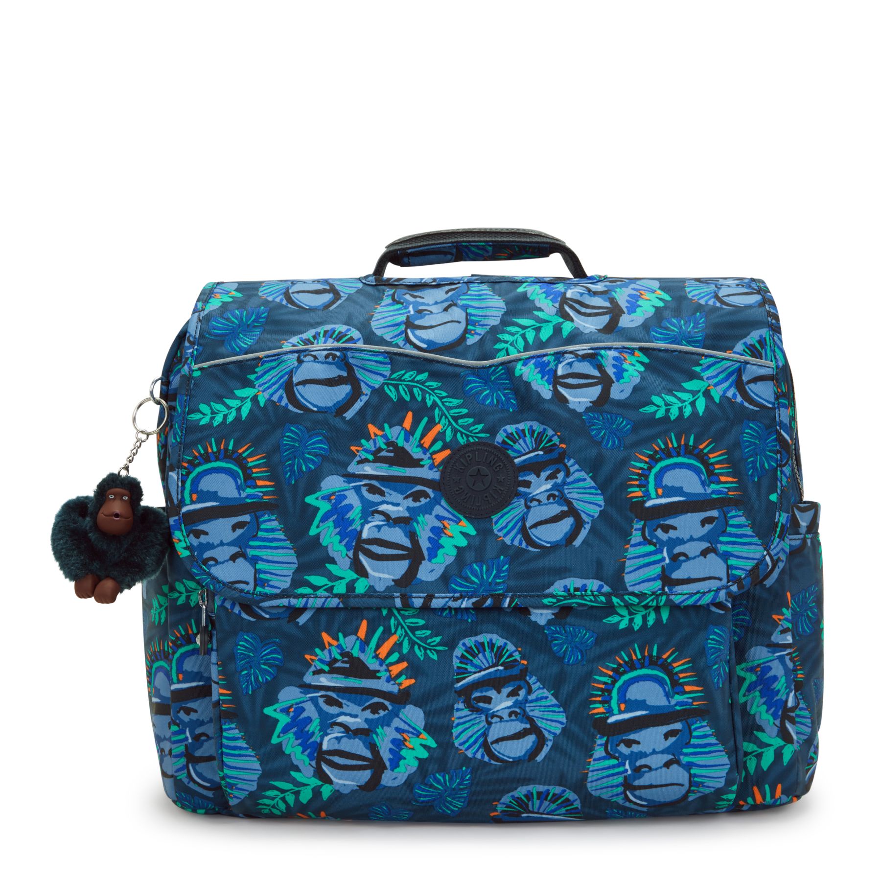 CODIE L Grand cartable avec bretelles rembourrées ajustables - Blue Monkey Fun
