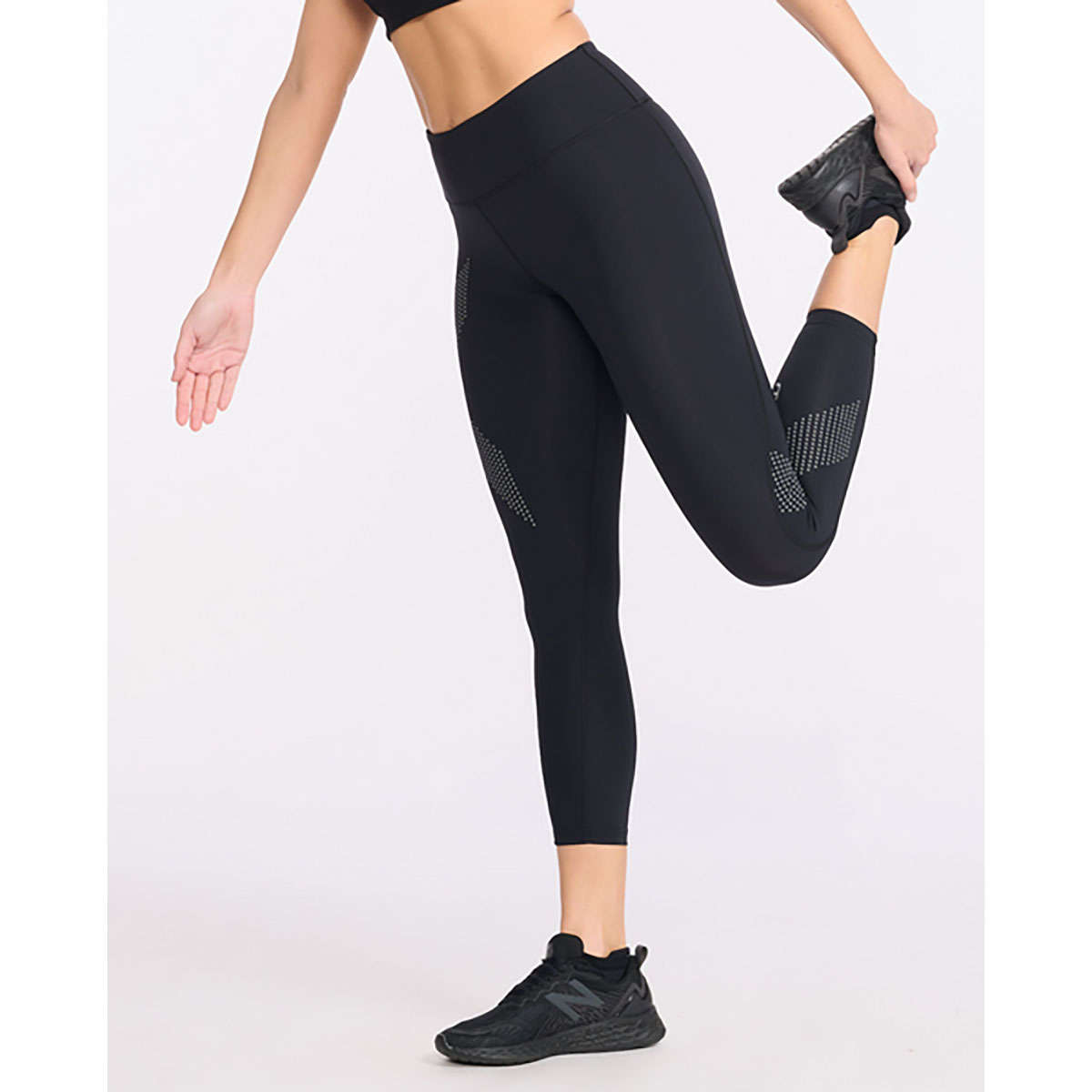 2XU Motion Mid-Rise Compression 7/8 Hardloopbroek Lang Zwart Dames