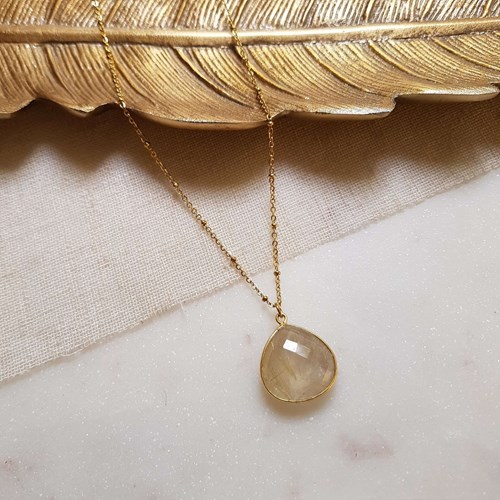 Collier rutile doré justine