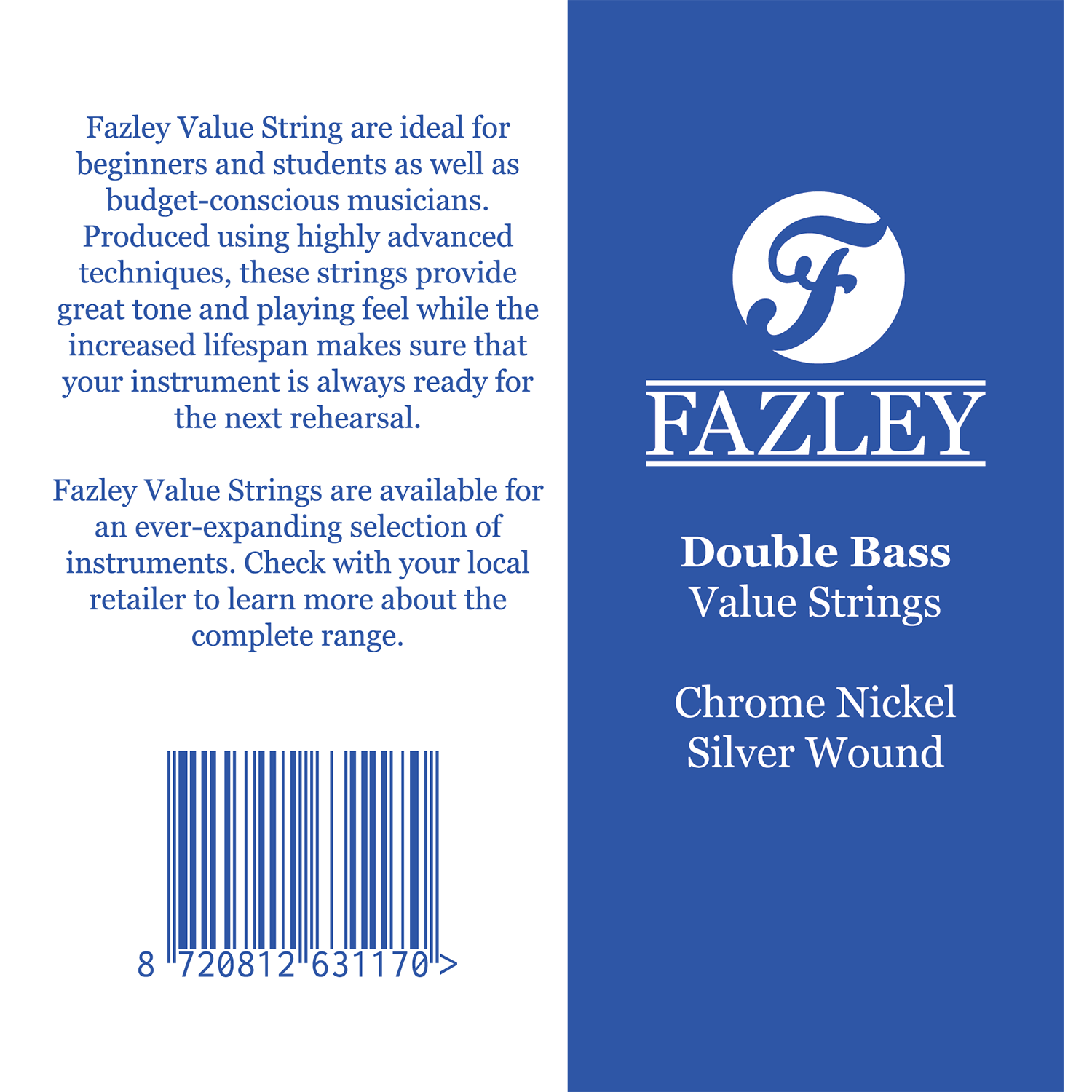 Fazley DVCNMT Value Double Bass Strings medium tension snarenset voor contrabas