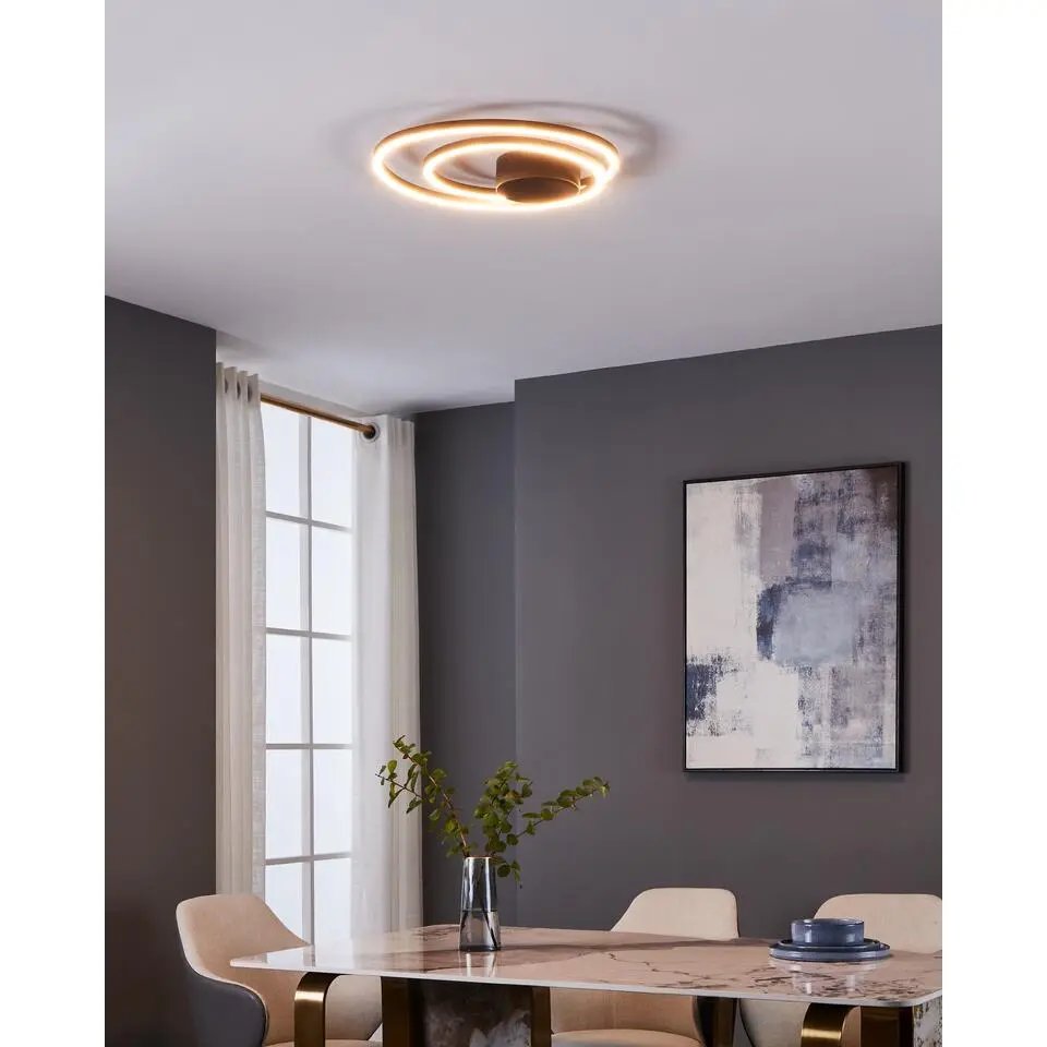 EGLORuotalePlafondlamp-LED-Ø45cm-Zwart/Wit