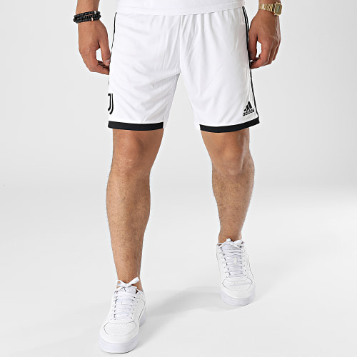 Short Jogging A Bandes Juventus H38904 Blanc