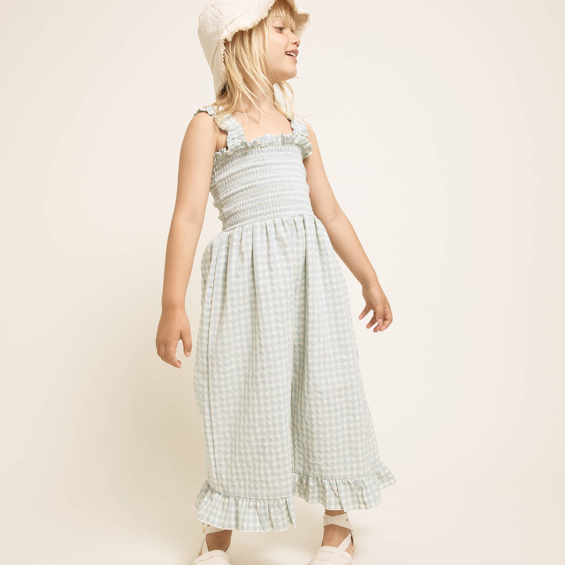 Einteiler Gingham Aqua