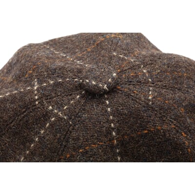 Herrenmütze Harris Tweed, Braun