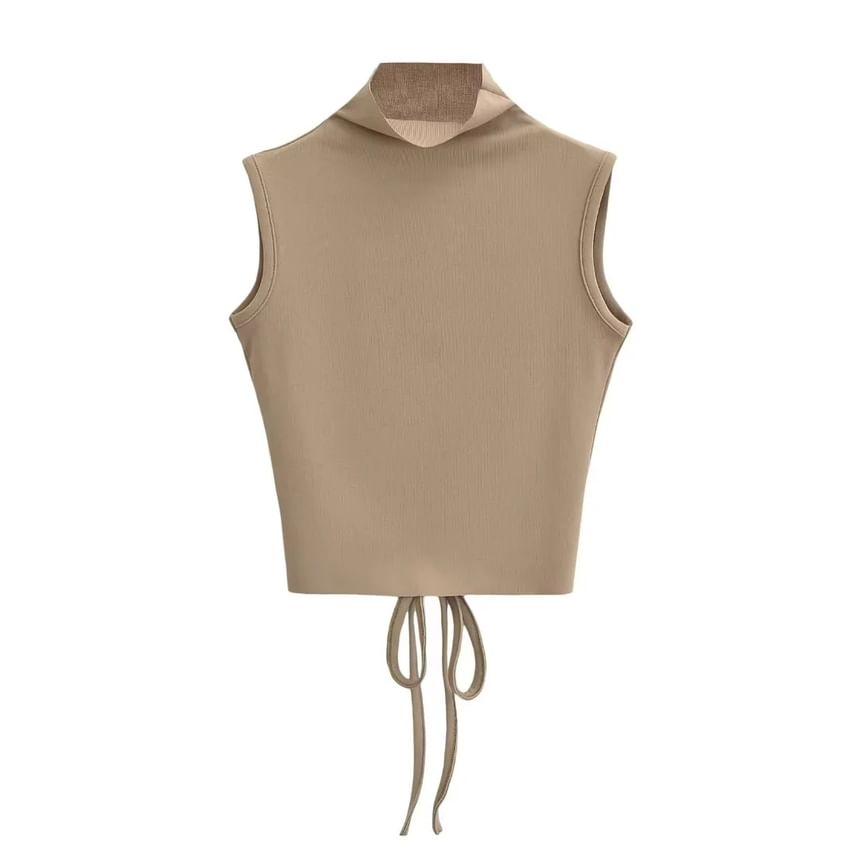 Asiris - Tanktop met open rug en rechte hals, slim-fit