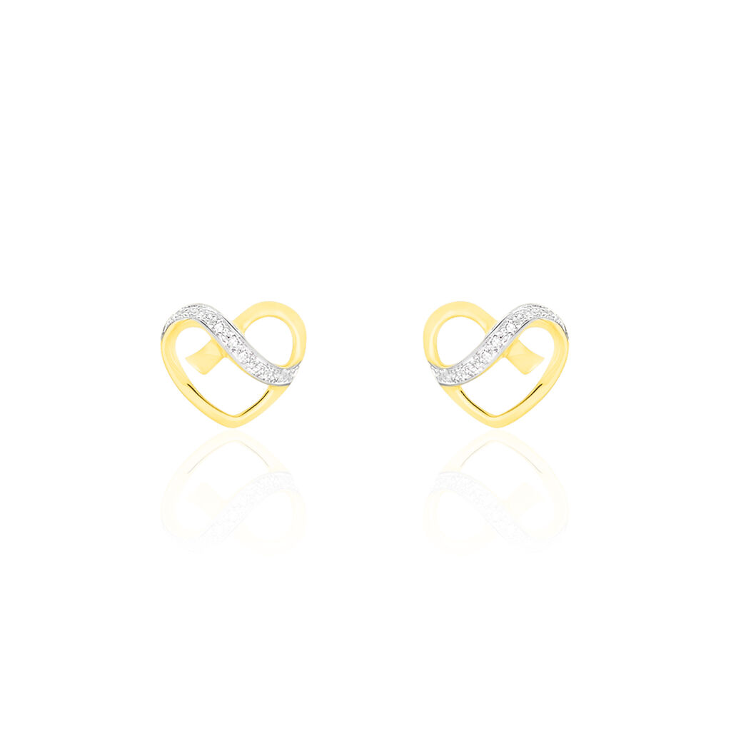 Boucles D'oreilles Puces Juliane Or Jaune Diamant