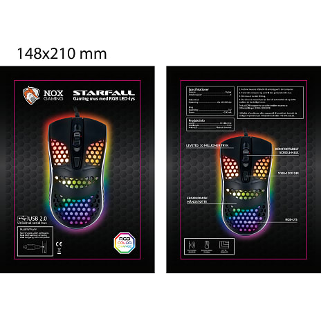 Nox Starfall gaming mus - Rainbow Light
