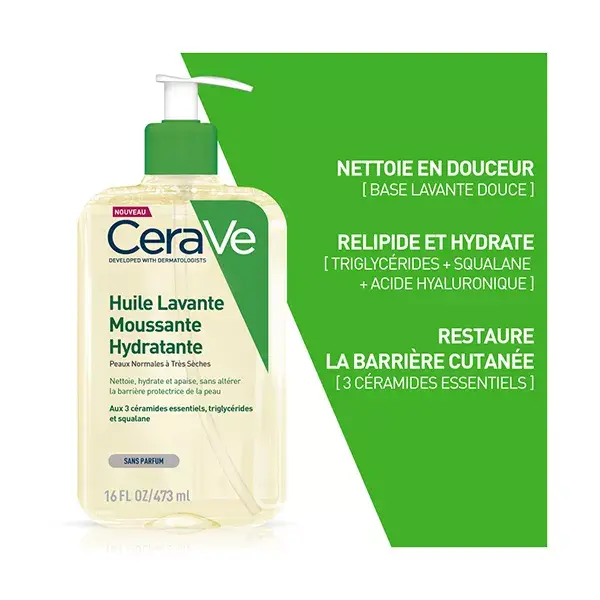 CeraVe Sabonete Facial Espuma Hidratante à Base de Óleo 473ml