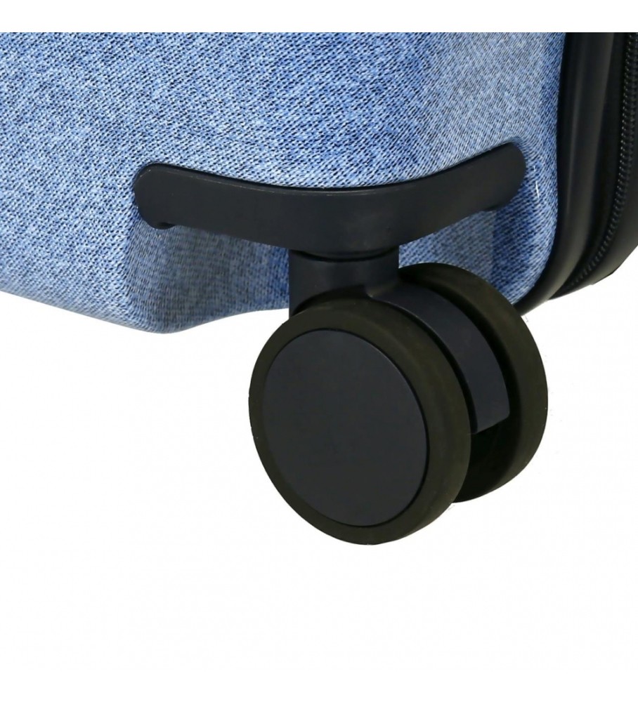 Mala Disney Stitch Means Family com 2 rodas multidirecionais, azul