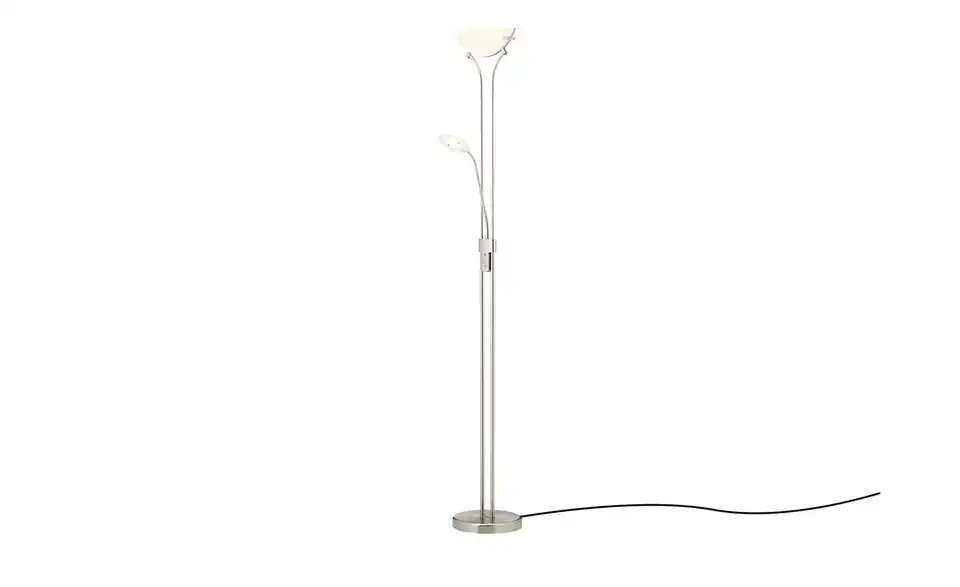 KHG LED Fluter 2-flammig matt, edelstahlfarben, silberfarben