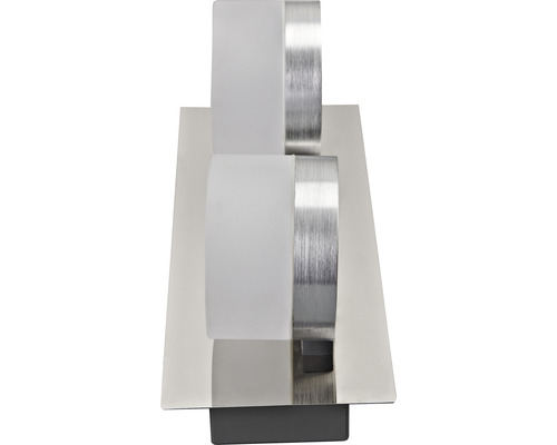 LED FLAIR wandlamp, 2-lichts, 2x630 lm, 3000 K, HxB 10x26 cm, Kynosura chroom