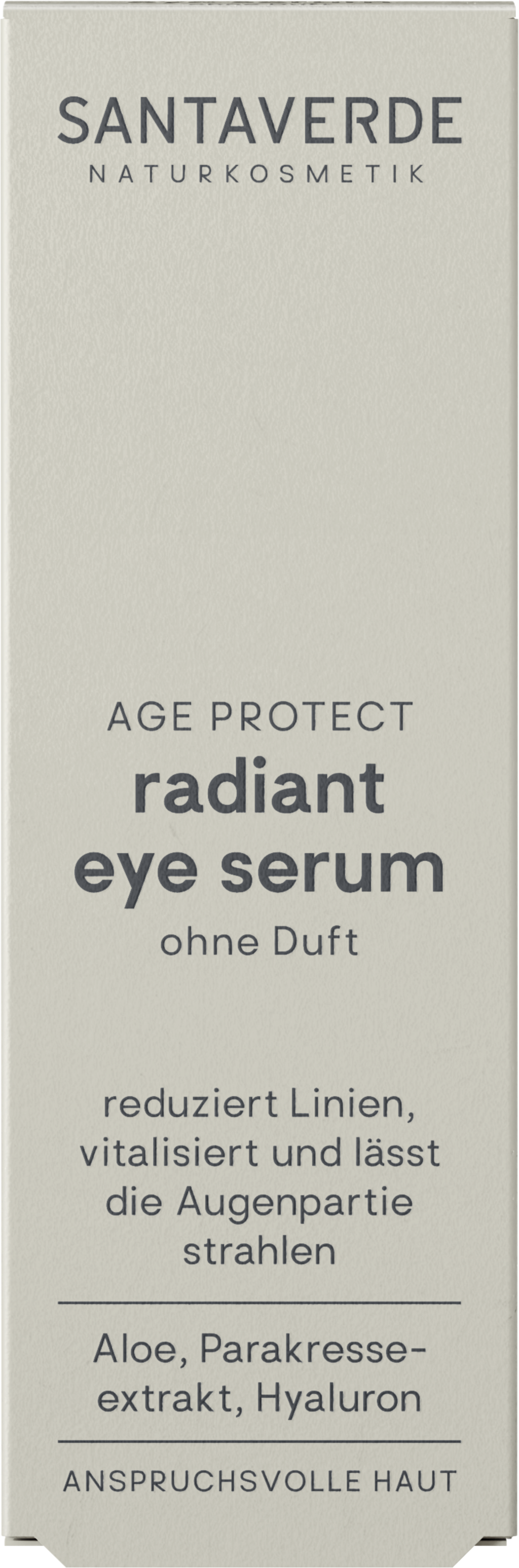 SANTAVERDE  AGE PROTECT radiant eye serum fragrance-free, 10 ml