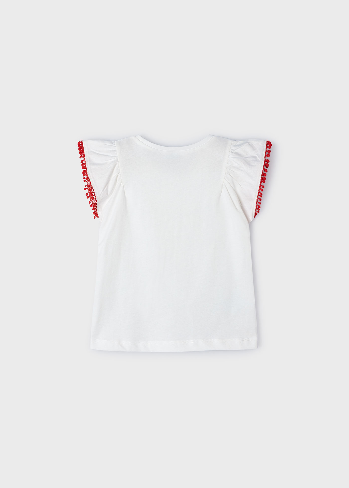 Camiseta Better Cotton com apliques para meninas, Branco-Jade