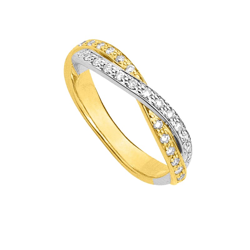 Bague Femme - Or 18 Carats - Diamant 0.243 Carats