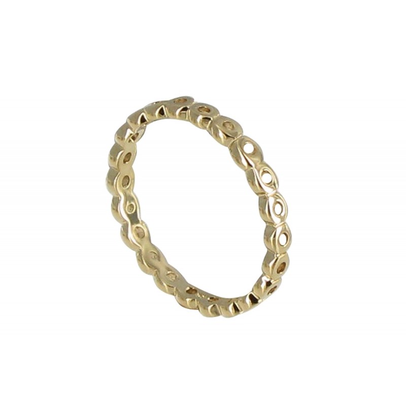 Bague Plaqué Or Ronds Ajourés
