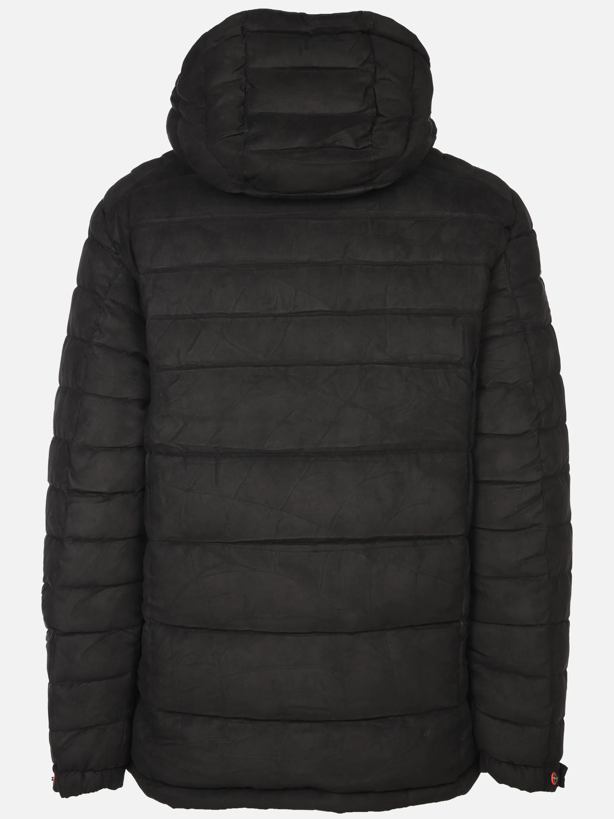 Herren Velour Steppjacke mit Kapuze