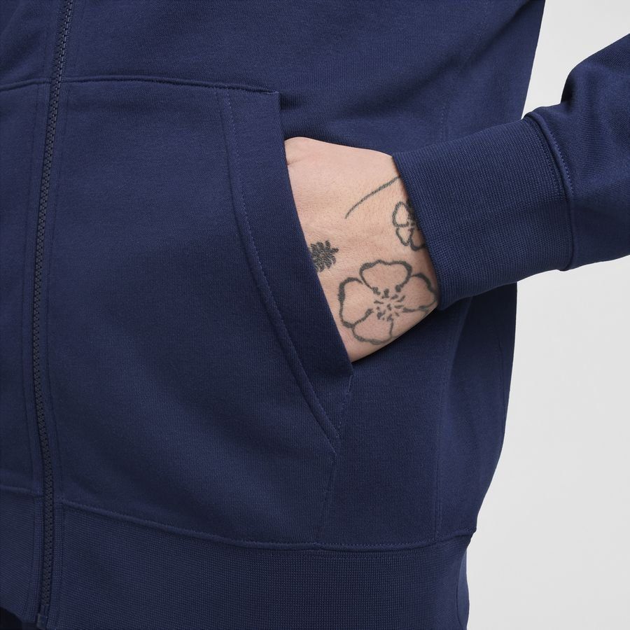 Nike Sportswear Club Men's Full-Zip MIDNIGHT NAVY/MIDNIGHT NAVY/WHITE
