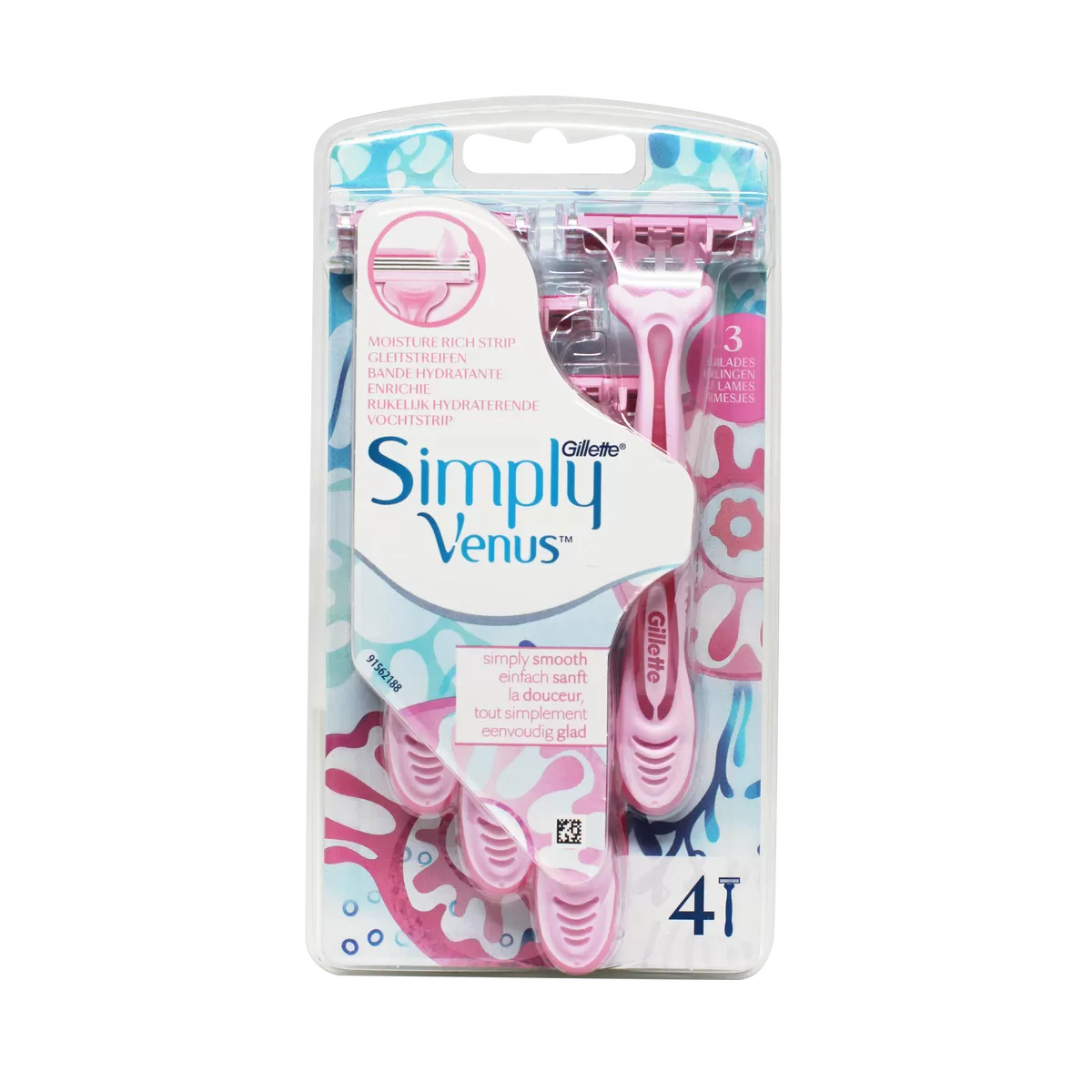 Gillette Simply Venus 3 Engangsskrabere - 4 stk.