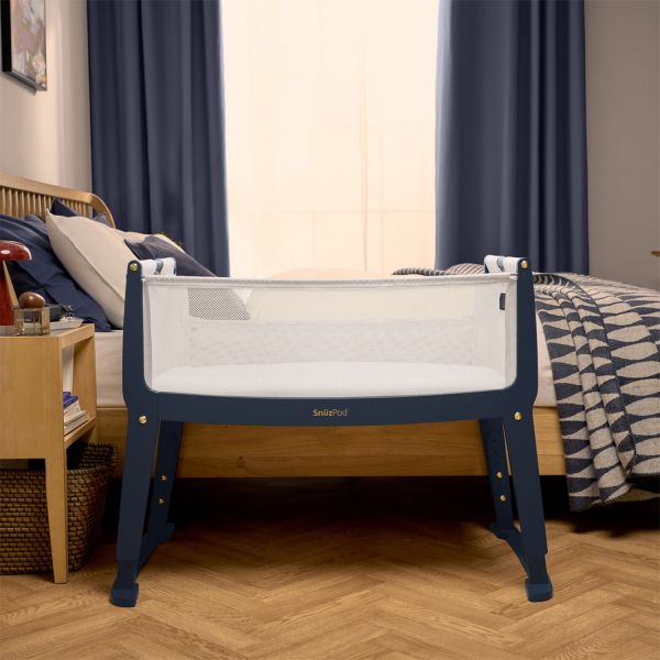 SnuzPod Studio Co-sleeper - London Navy