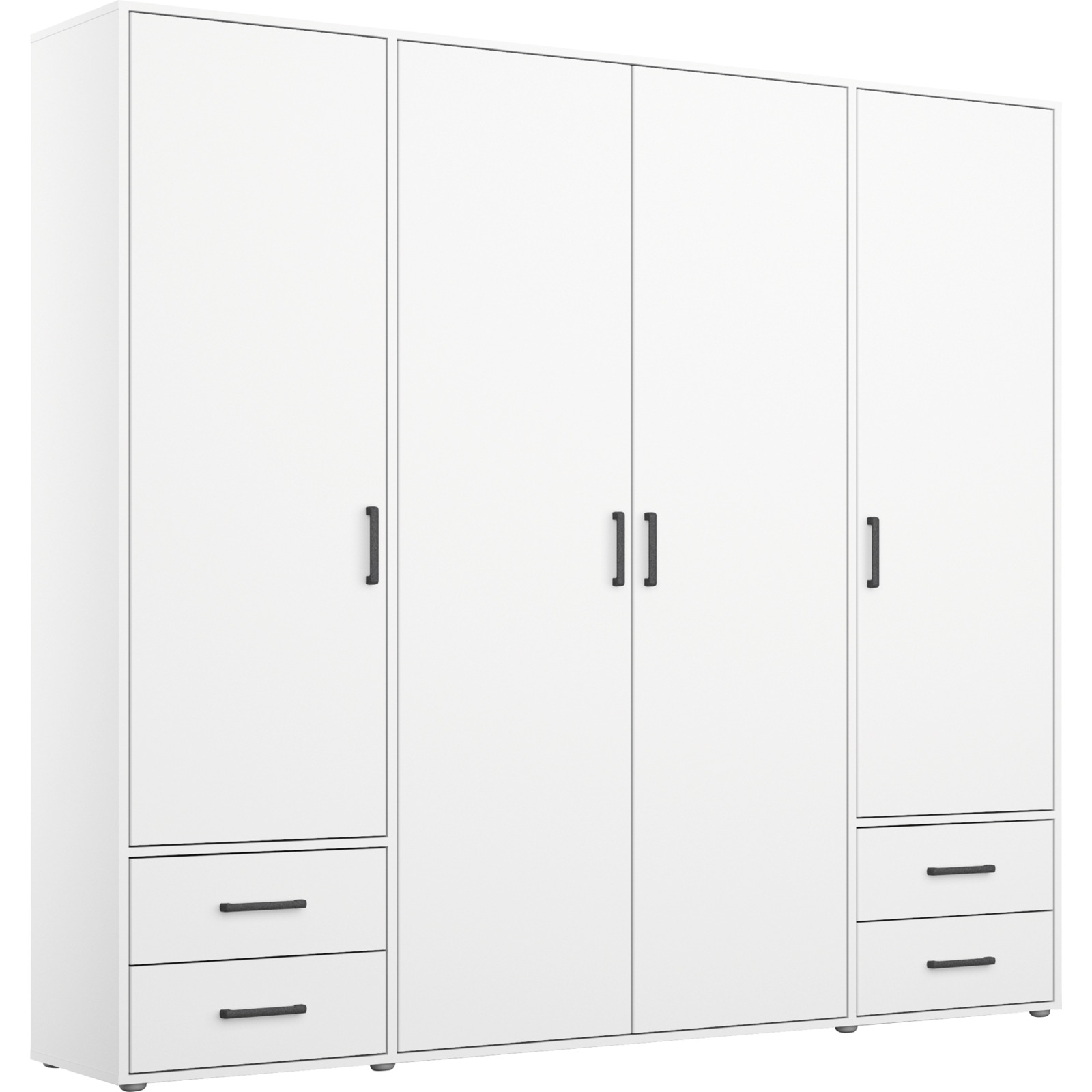 Schrank Voyager Dekor 187 x 194 x 53 cm weiss / weiss
