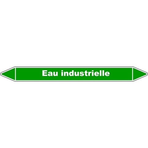 Marqueur de tuyauterie eau industrielle - Vinyle laminé