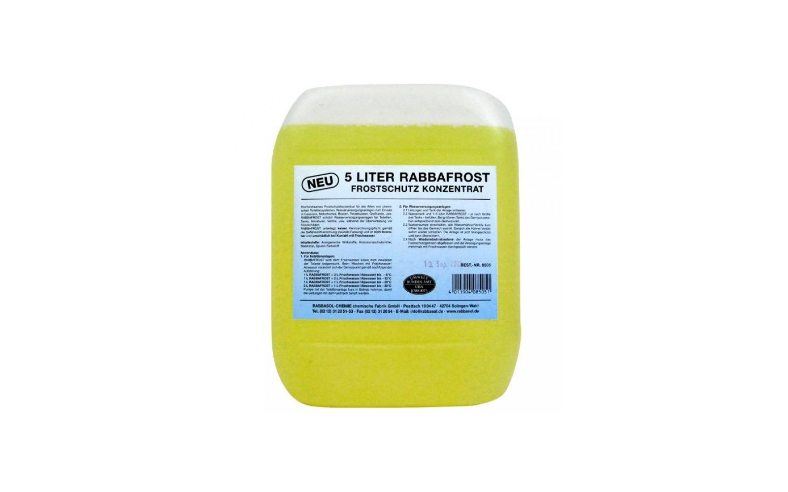 Rabbafrost Frostschutzkonzentrat 5 Liter