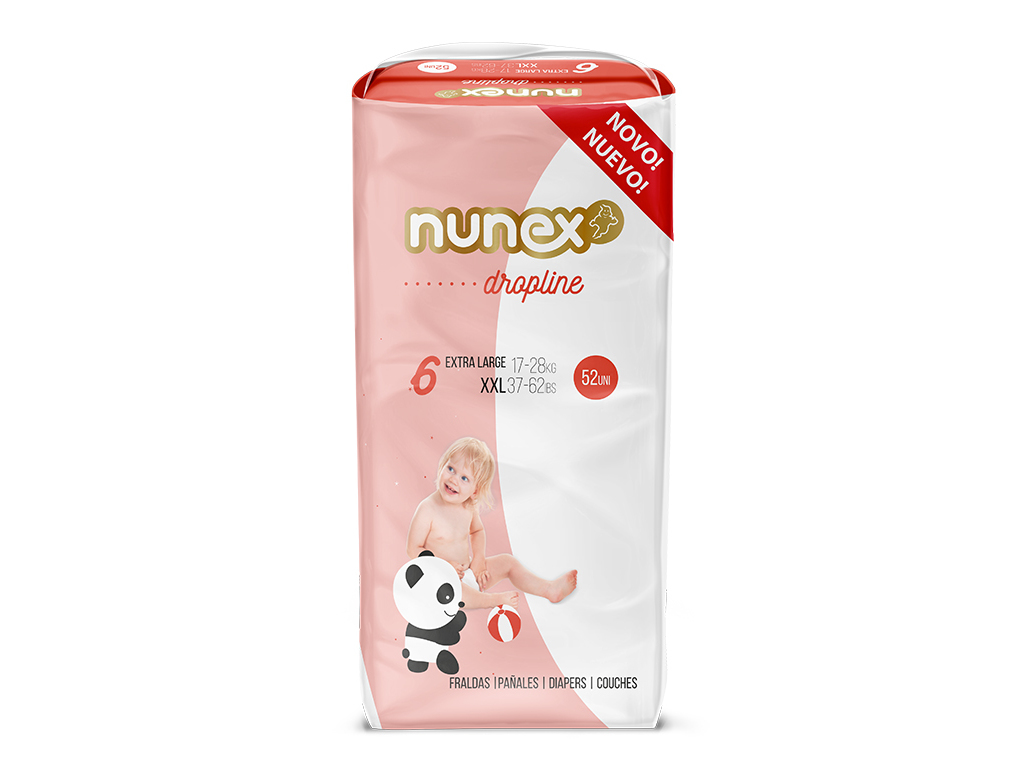 FRALDA NUNEX DROPLINE T6 17-28KG 52UN