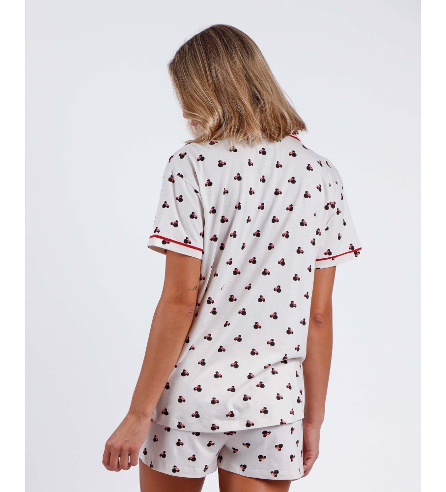 Pijama aberto de manga curta com lantejoulas da Minnie Mouse da Disney