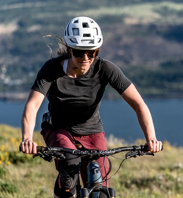 7mesh Slab MTB Fietsbroek Kort Donkerrood Dames
