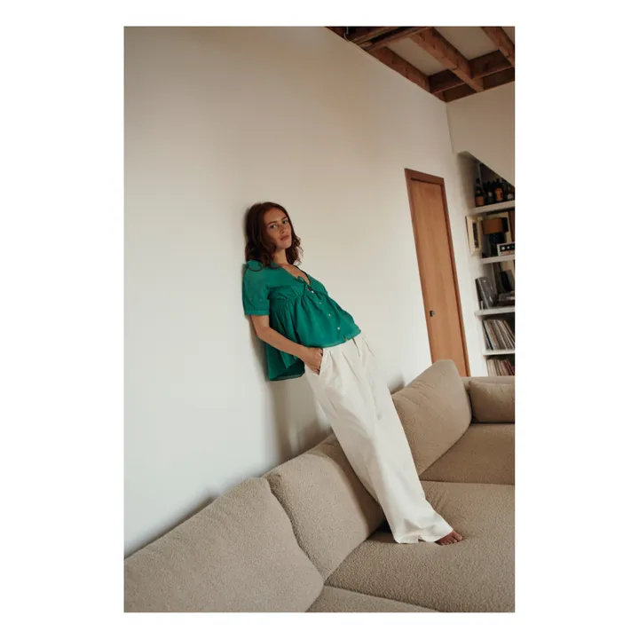 Emile et Ida Blouse Zorica Brodée - Collection Femme | Vert