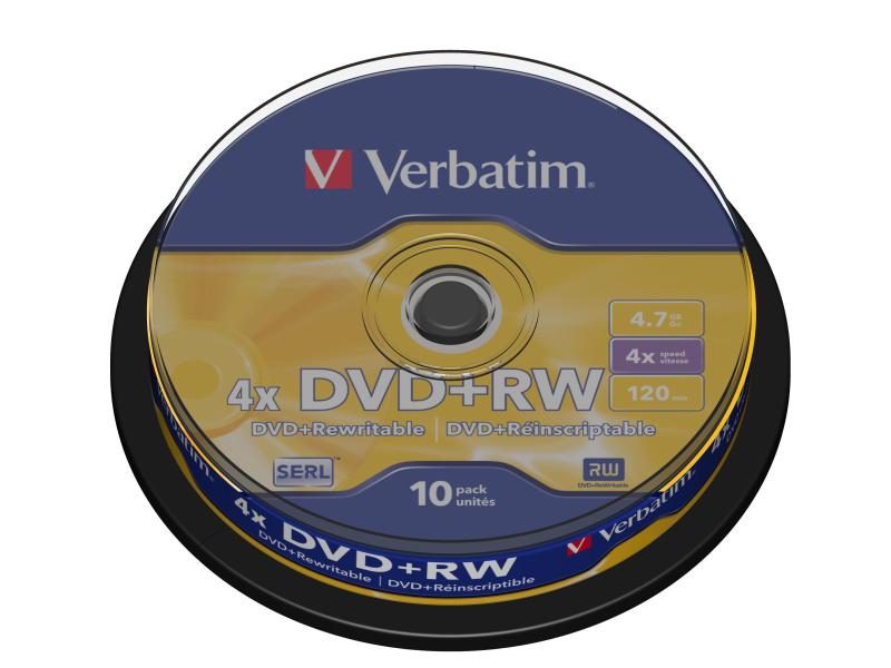 Verbatim DVD RW 4.7 GB, Spindel (10 Stück) 10er Spindel DVD-Rohlinge